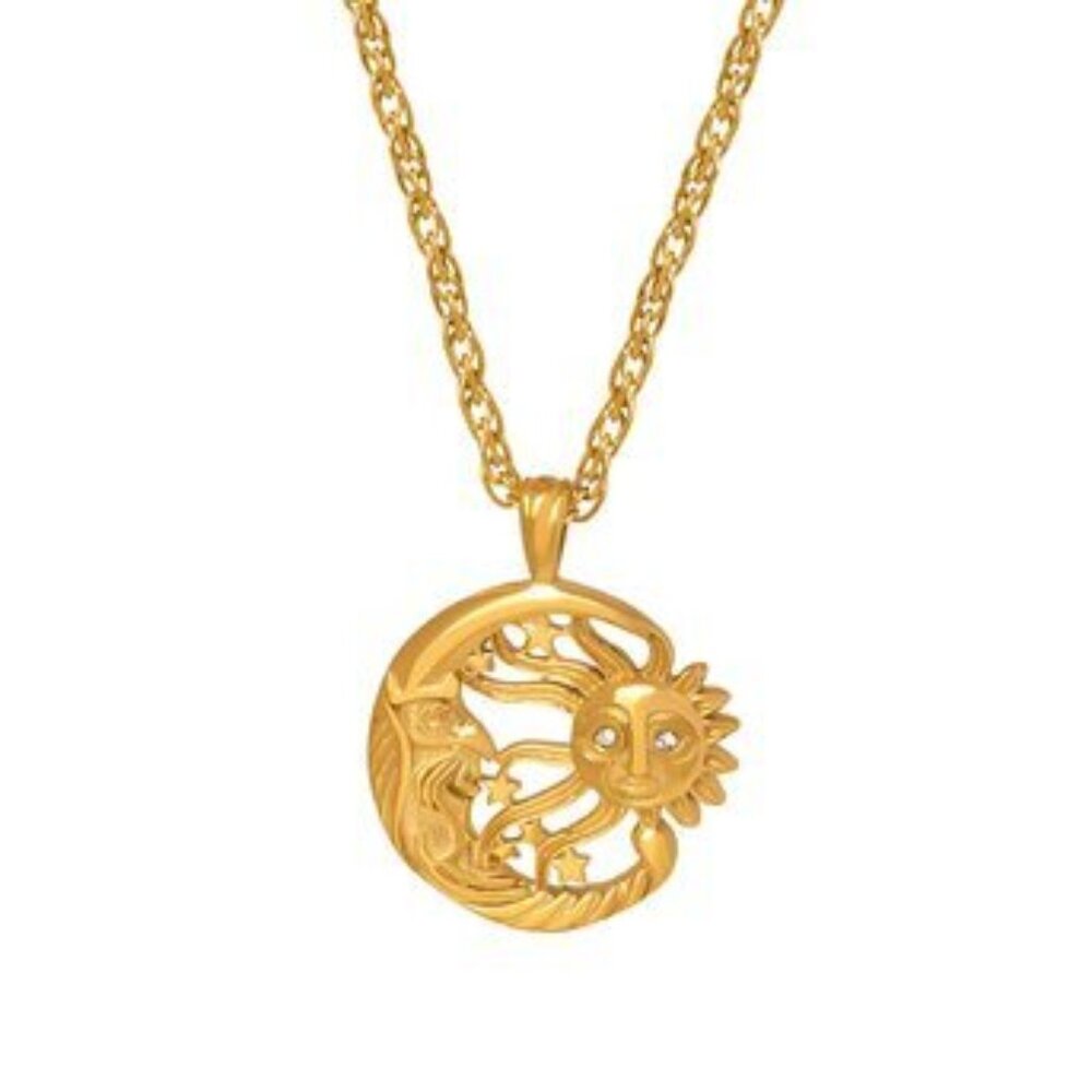Eternal Sunshine, 18k gold plated Stainless steel necklace